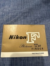 Original Camera Instructions/Manual: Nikon Photomic FTn Finder Complete 34 Pages