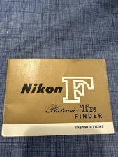 Original Camera Instructions/Manual: Nikon Photomic FTn Finder Complete 34 Pages