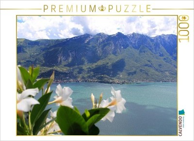 CALVENDO Puzzle Blick von Pieve auf Malcesine | 1000 Teile Lege-Größe 64x48cm Fo