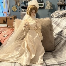 Franklin Heirloom Porcelain Doll Gibson Girl Wedding 1987