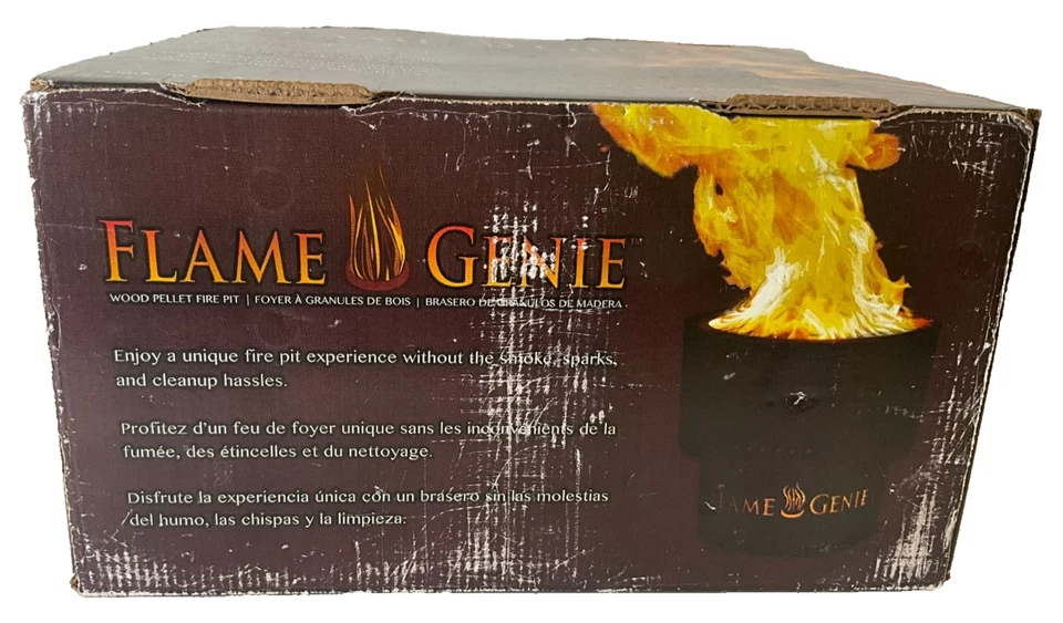 Flame Genie FG-16 Aleación de Acero Madera Pellet Fogata Negro Moderno - Envío Gratis Foto 3 de 4