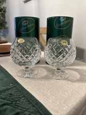 Set Of 2 Tyrone Irish Crystal SPERRINS Brandy Balloon Snifters MINT Vintage