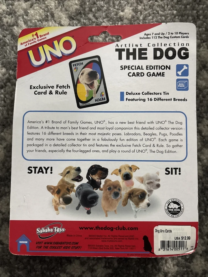 Artist The Dog UNO Special Edition Card Game Collector Tin NEW SEALED FREE SHIP - Image 2 of 2