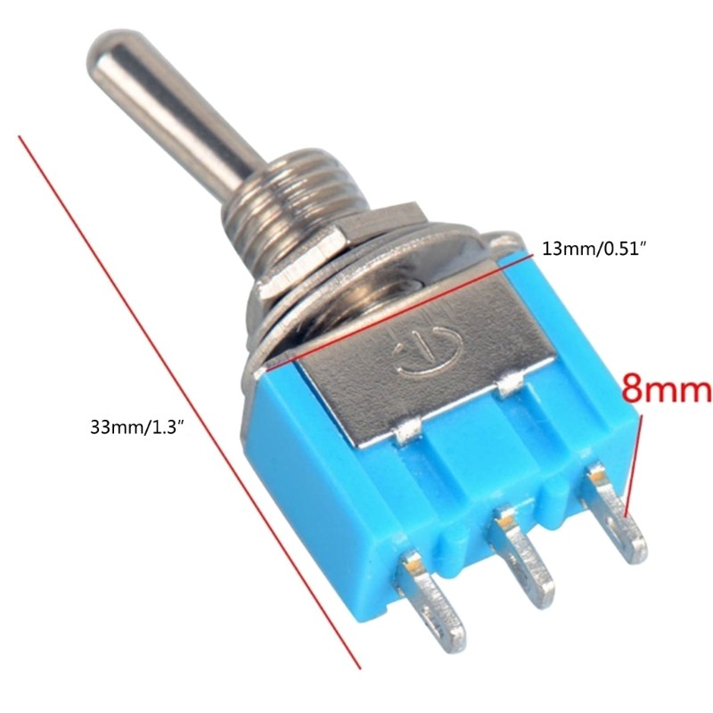 10pcs 3 Pin MTS-103 Miniature Toggle On Off Knob Switch Micro for Car ...