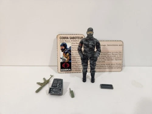GI Joe Firefly V1 1984 Figure Complete W File Card And Correct Accessories