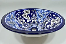 17" X 14" TALAVERA SINK drop in or undermount mexican bathroom handmade ceramic