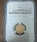1926 $2.50 Indian Quarter Eagle Gold Coin NGC MS61 Philadelphia