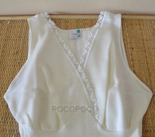 Madiva Vietri Womens Wide Shoulder Wool Cross Tank Top Underwear Knit