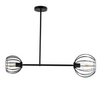 Deckenlampe Schwarz Metall 79 Cm Lang Retro Deckenleuchte Wohnzimmer Esszimmer