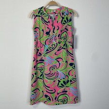 Katherine Way Dress Women's Size XS Retro Print Performance Golf UPF 50+