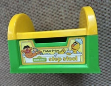 Vintage Fisher Price Sesame Street Step Stool Ernie & Bert 1984 Kid’s Bathroom 
