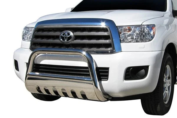 For Jeep Grand Cherokee L 21-24 SteelCraft 3" Polished Bull Bar w Skid Plate - Image 2 of 3