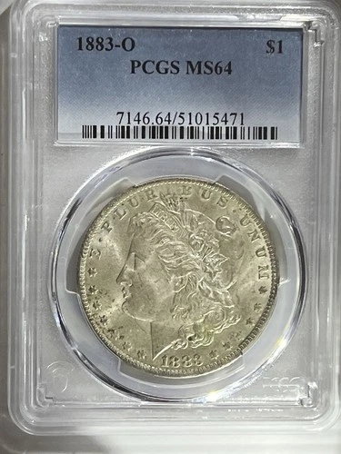 1883-O Morgan Silver Dollar PCGS MS64 Business Strike New Orleans Blast White