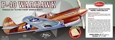 P-40 Warhawk Flying Model Balsa Aircraft Kit 711mm Wingspan from Guillow's