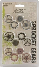 Advantus Idea-Ology Metal Sprocket Gears .75" To 1" 12/Pkg-Antique Nic (3Pk)