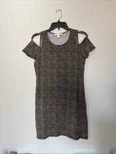 Michael Kors Women’s Size M Leopard Print Stretch Cotton Sheath Dress