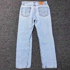 Vintage 90s Levi Strauss Regular Fit Straight Leg Denim Jeans 36x30 Light Blue