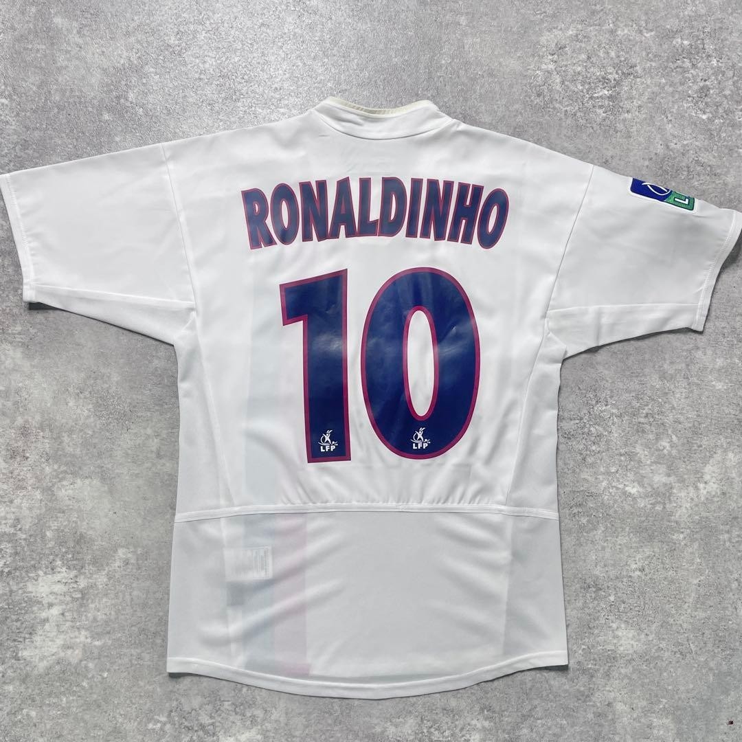 PSG 02/03 #10 ロナウジーニョ ユニフォーム Ronaldinho #10 PSG 02/03 Away Jersey S Size Authentic Nike From