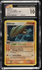 KABUTOPS CGC 10 HOLO EX LEGEND MAKER 2006 #7 - POP 30s, PSA $7.5K on eBay