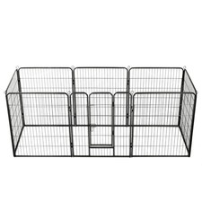 Dog Playpen Black Powder-coated steel 31.5 x 39.4 in Durable