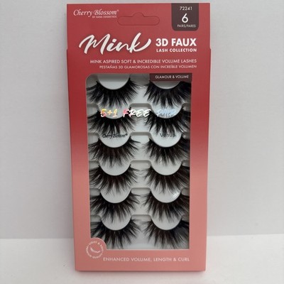 Cherry Blossom Faux Mink 3D Lash Collection 5+1 PAIRS #72241 VENUS