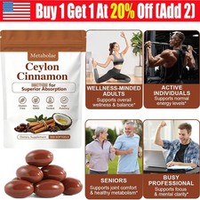Metabolae Ceylon Cinnamon Capsules   300 Softgels, Supports Metabolic Balance