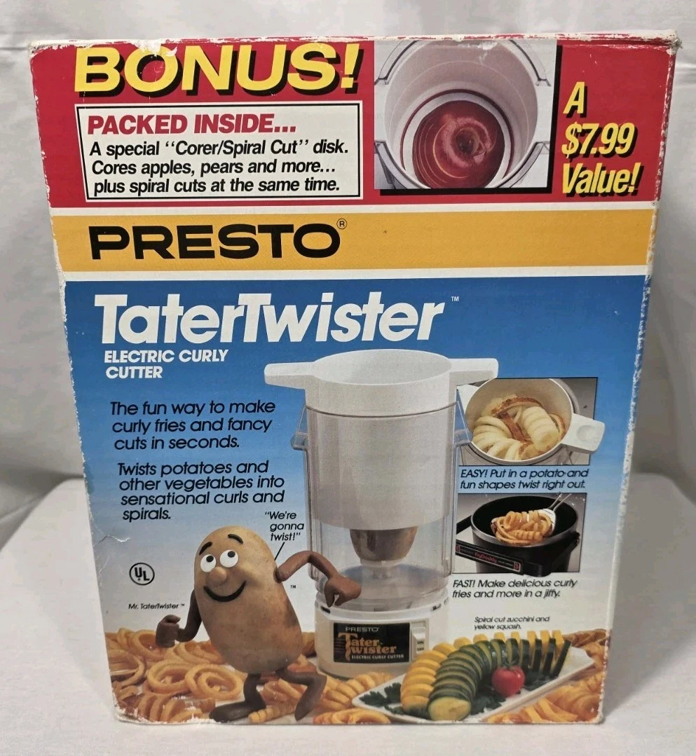 Vintage 1991 Presto Tater Twister #02931 Potato Curly Cutter Apple Corer Spiral
Opens in a new windo