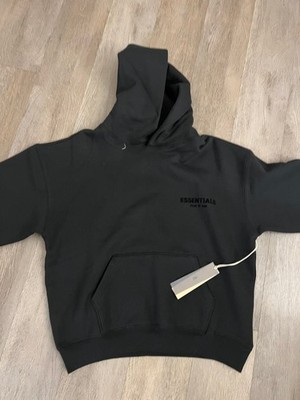 Fear Of God Hoodie Essentials Stretch Limo Black Large Pullover