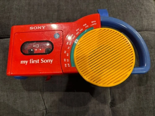 VTG My First Sony CFM-2500 Radio Cassette Tape Recorder Player Walkman UNTESTED