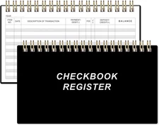 Check Registers for Personal Checkbook - A6 Blank Ledger Transaction Registers f