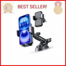 3-in-1 Car Phone Holder 122 LBS Strongest Suction  Stable Clamp Arm 360  Adju