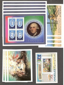 LESOTHO Scott 296 (7) 301 ( 5) 318a (3) 444 (1) 458 (4) = 20 SOUVENIR SHEETS