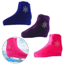 Elastic Opening Ice Skate Covers Soft Thick Fleece For Blade Protection