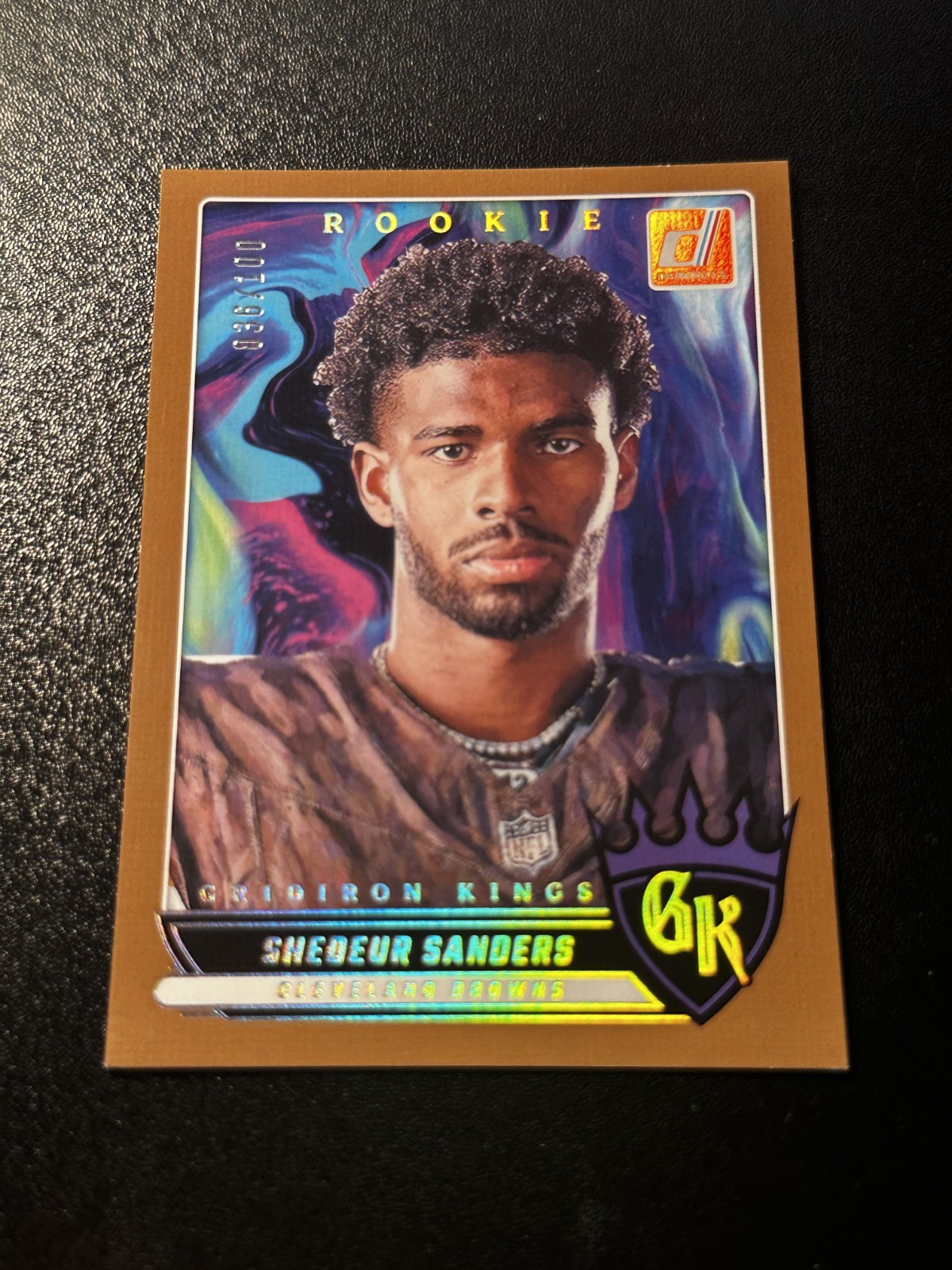2025 Donruss Gridiron Kings STUDIO Rookie Shedeur Sanders. SP #d /100 Browns