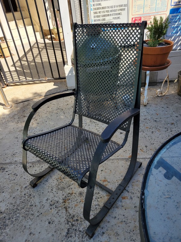 Vintage 1930's Large Wrought Iron Bouncer Chair