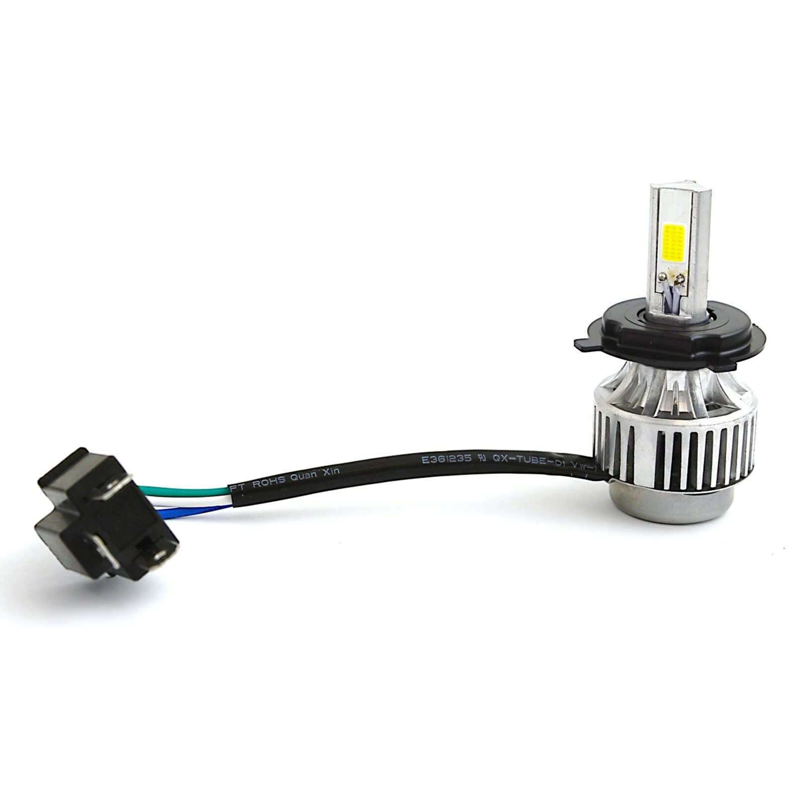 6K 6500K H4 SMD COB 18/24w LED White Headlight HID Hi/Low
