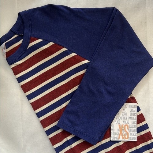 LuLaRoe Randy taglia XS righe blu e rosse nuove con etichette leggero ed elasticizzato Americana - Foto 3 di 8