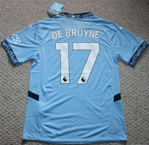 Manchester City Football Club Home 24-25 Kevin De Bruyne Jersey XL Puma Blue NWT - Picture 7 of 8