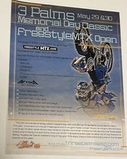 vtg 1980s 3 Palms Memorial Day Classic MTX promo American Freestyle flyer