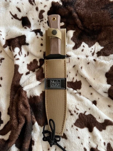 ¡NUEVO!  Cuchillo táctico de hoja fija MUELA Mirage 18-NM-revestimiento de hoja PTFE con funda Foto 2 de 4