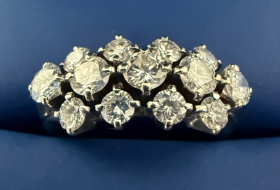 Vintage Diamantring unmarkiert Größe 7