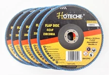 Lot of (5) Premium Zirconia Flap Disc Grinding Wheel 7" x 7/8" 40 Grit 550416