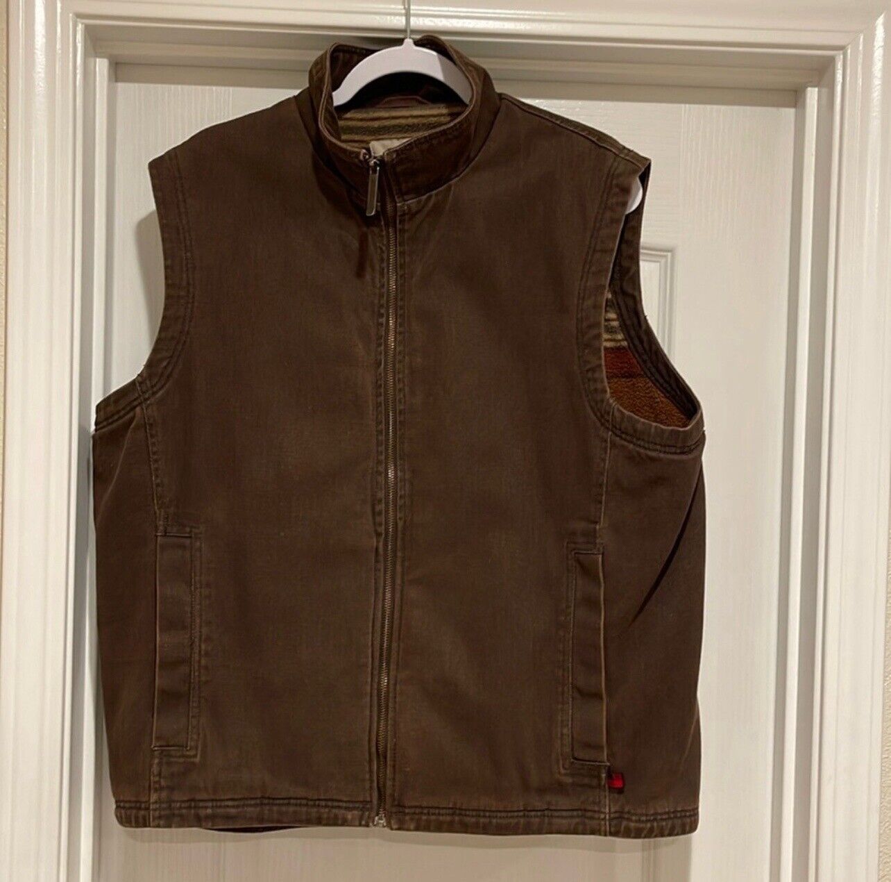 Woolrich Fleece Lined Saddle Vest Men's Size Larg… - image 1