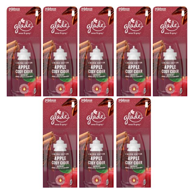 8 x Glade Sense & Spray Apple Accogliente Ricariche Sidro Lunga Dura 18 ml- 8 x Glade Sense & Spray Apple Accogliente Ricariche Sidro Lunga Dura 18 ml-