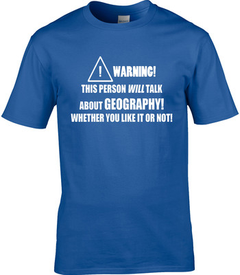 Geographie Herren T-Shirt Fach Orte Lehrer Schule Dozent lustig Hobby Reisen