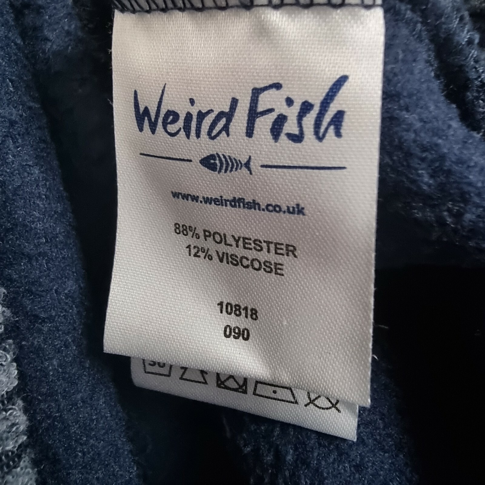 WEIRD FISH Mens Macaroni Blue 1/4 Zip Sweater Jumper … Gem