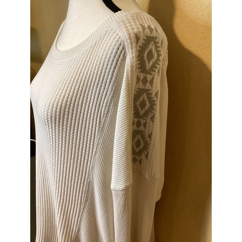 Ariat повседневный крем вафли вязаный, ребристый, термобелье, женщин очень большой - Изображение 2 из 4