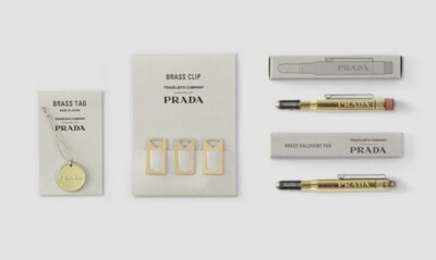 最終価格　トラベラーズノート　PRADAコラボ　ブラスチャーム＋クリップ　セット Travelers Notebook/Company Prada •Brass Tag • One Brass Clip(2 pcs