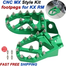 CNC MX Foot Pegs Rests Footpeg Pedals For Kawasaki KX100 KX112 KX85 KX80/65 RM65