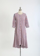 J CREW red white and blue striped cotton dress
